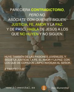 Pareciera contradictorio, pero no blumenthal